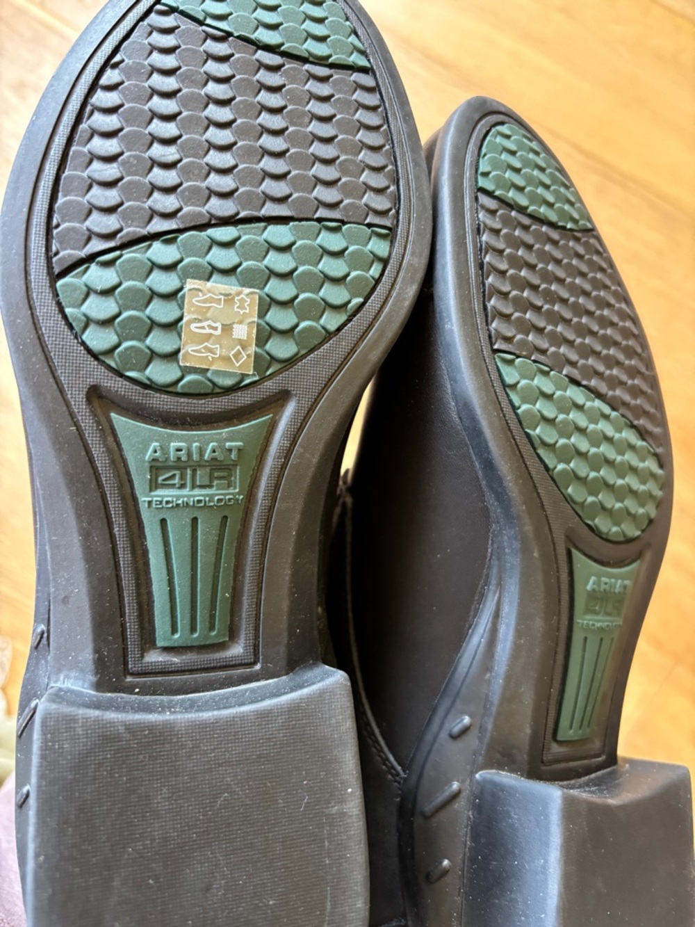 Ariat scout paddock leather riding boots black womens 8 - Picture 7 of 9